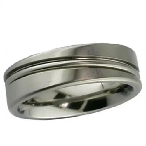 Patterned Titanium Wedding Bands (2216)